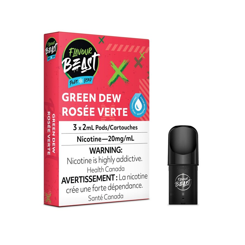 Gnarly Green D (Green Dew) – Flavour Beast Pods